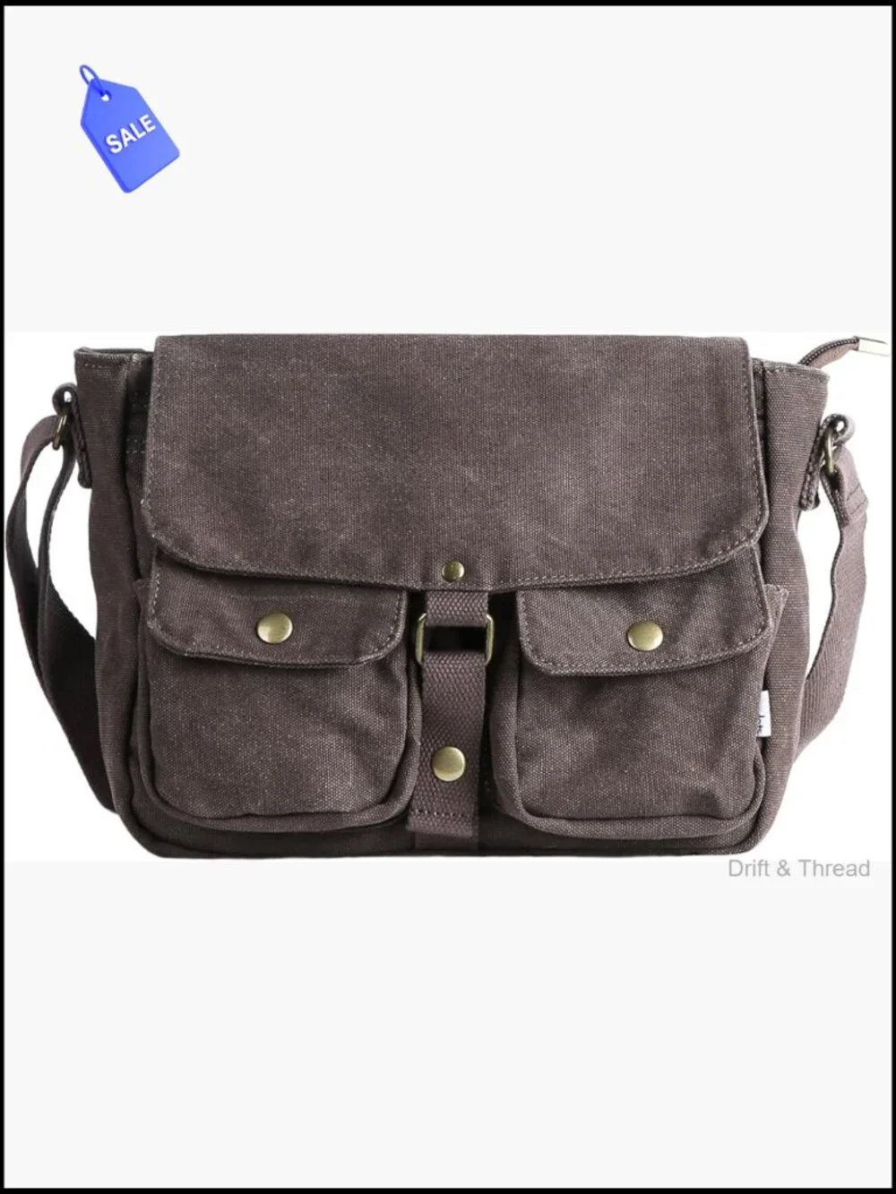 Vintage Canvas Messenger Bag Crossbody Satchel Tablet Laptop Bag Unisex